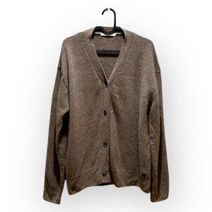 Comete Anthropologie 100% Cashmere Button Front Cardigan Brown Tan